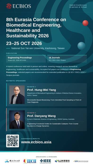 【研討會】2026年IEEE第八屆歐亞生物醫學工程, 醫療保健和永續發展會議圖片
